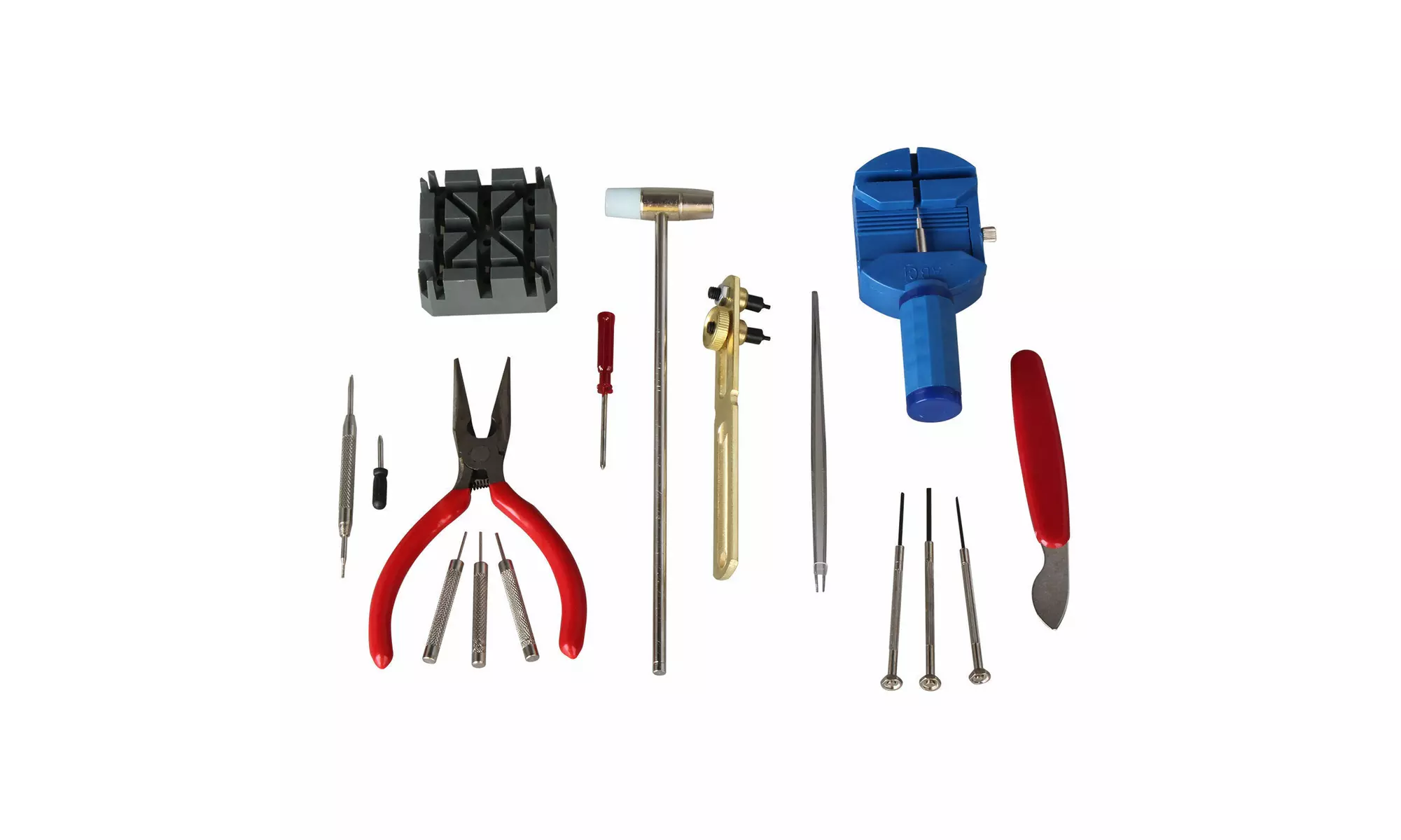 16pcs Watch Repair Tool Kit Link Remover Spring Bar Tool Case Opener Screwdriver - Primary Image