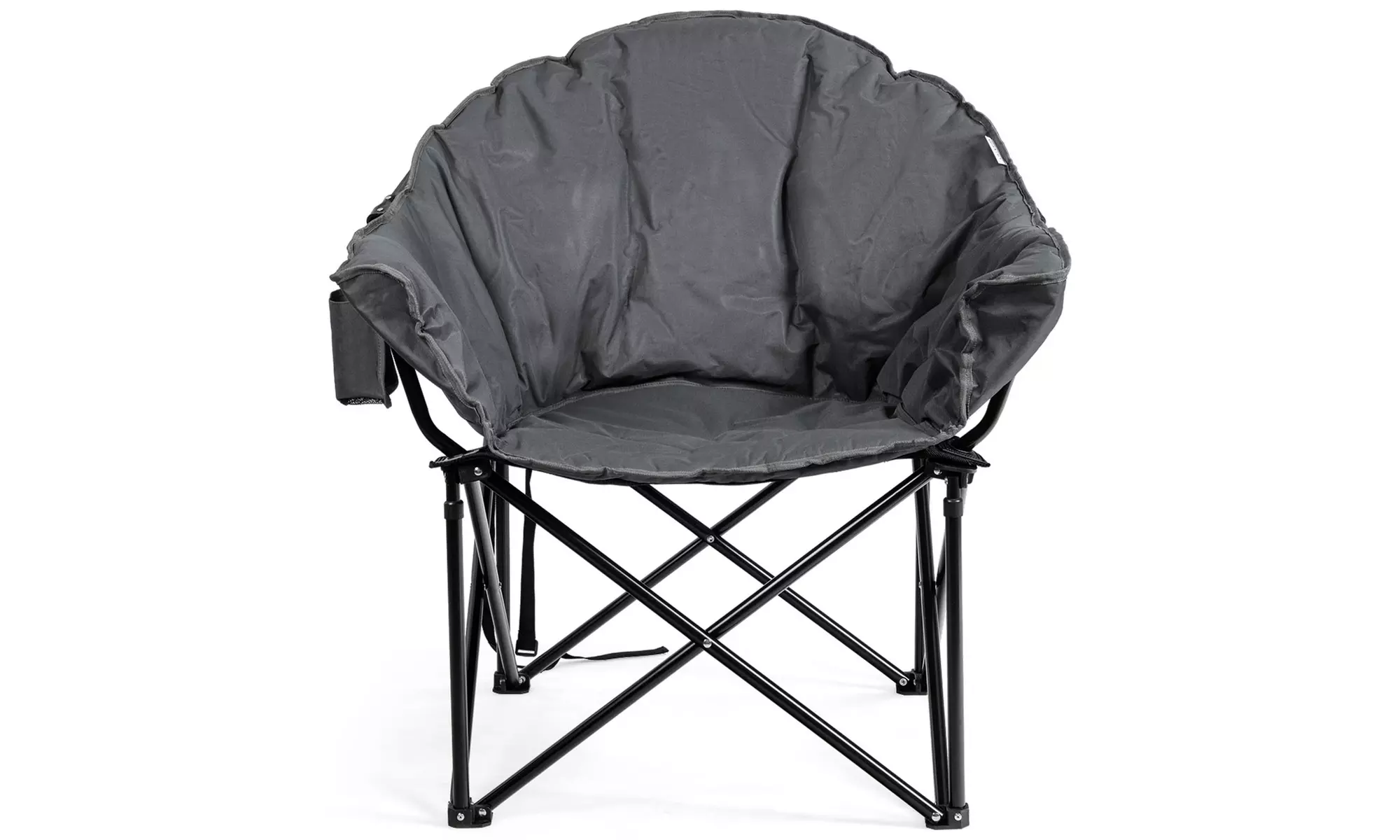 Costway Folding Camping Moon Padded Chair with Carry Bag Cup Holder Portable - Primary Image