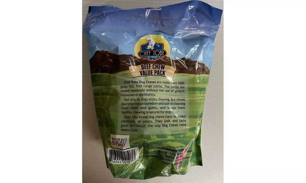 All Natural Beef Chew treats for dogs -1 pound Value Pack - Second Medium