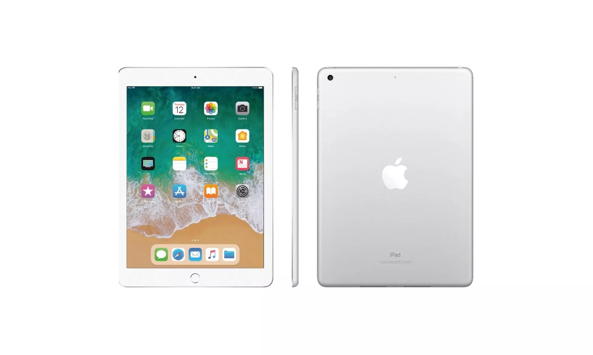Apple iPad 5, MP2J2LL/A, 9.7"/A9/128GB, Silver/White (Scratch and Dent) - Second Medium