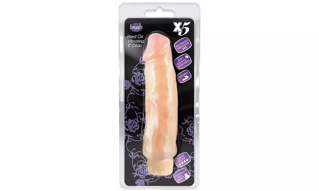 Blush X5 Plus Hard On Vibrating 9 Dildo - Beige - Primary Image