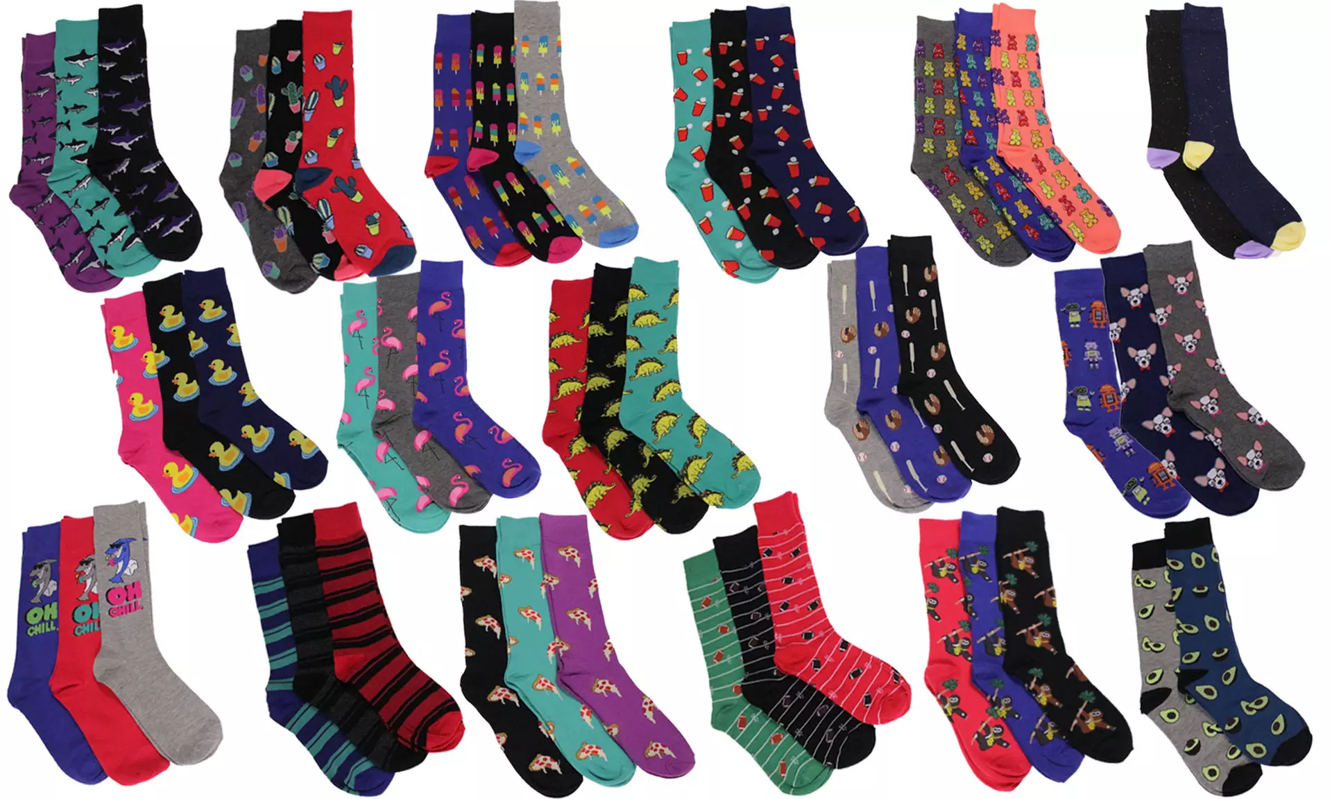 Marc Ecko Cut & Sewn Men's Novelty Dress Socks--12 pairs Mystery Deal - Primary Image
