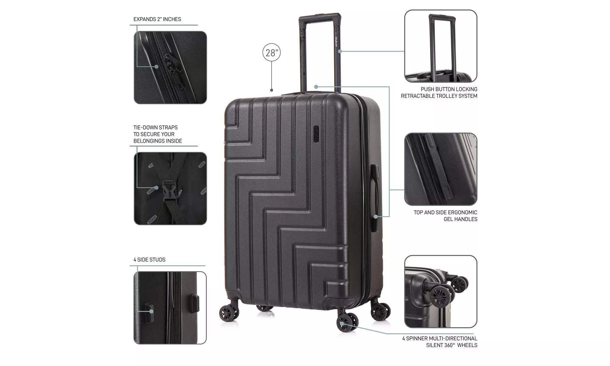 DUKAP Zahav Lightweight Hardside Spinner Luggage