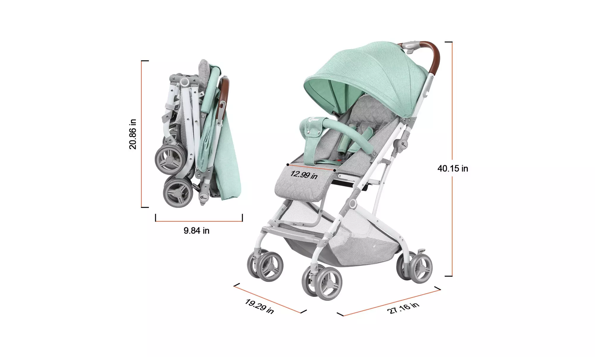 Portable Lightweight Baby Child Stroller Fold Travel Stroller Carriage One Seat - Second Medium