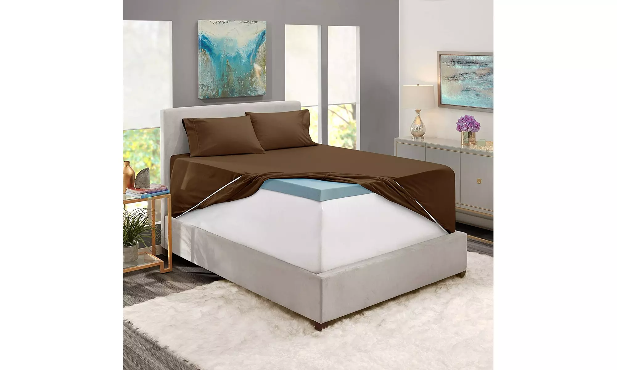 Hearth & Harbor Extra Deep Pocket Sheet Set - Microfiber Bed Sheets - 24" Depth