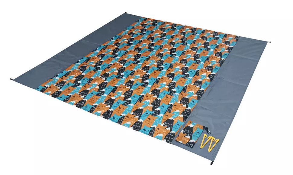 Extra Large Sandproof Beach Mat Blanket for Picnic Camping Hiking 83"x78" 
