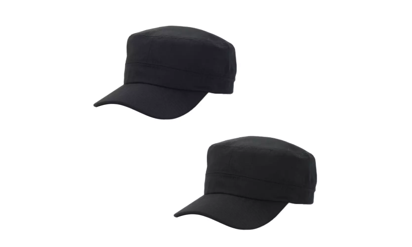 US 1-2 Pc Cadet Army Cap Basic Everyday Military Style Hat Patrol Castro Hunting - Second Medium