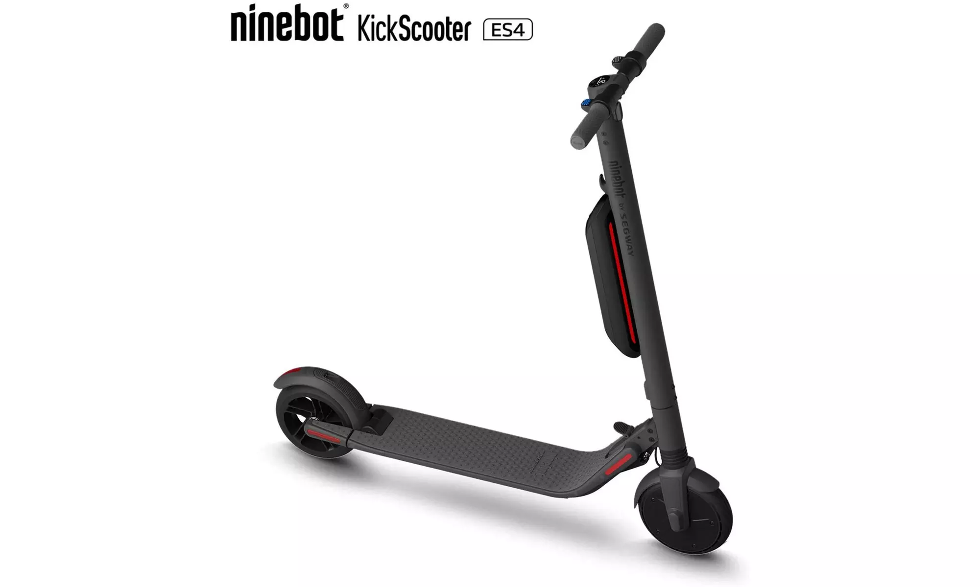 Segway Ninebot ES4 Folding Electric Kick Scooter with Second Battery, Dark Grey - Primary Image