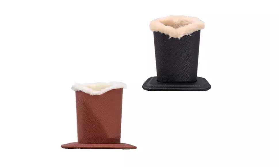 Pack of 2 Eyeglass Holder Stands with Soft Plush Lining for Desk Black Brown - Second Medium