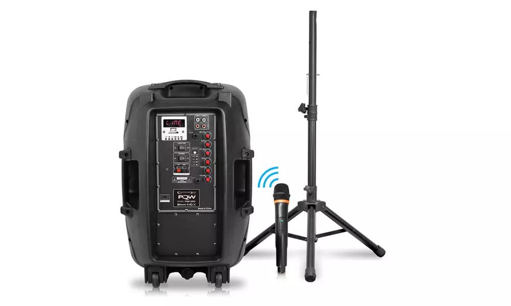Technical Pro PQ12 Bluetooth Speaker with Wireless Microphone and Tripod Stand - Second Medium