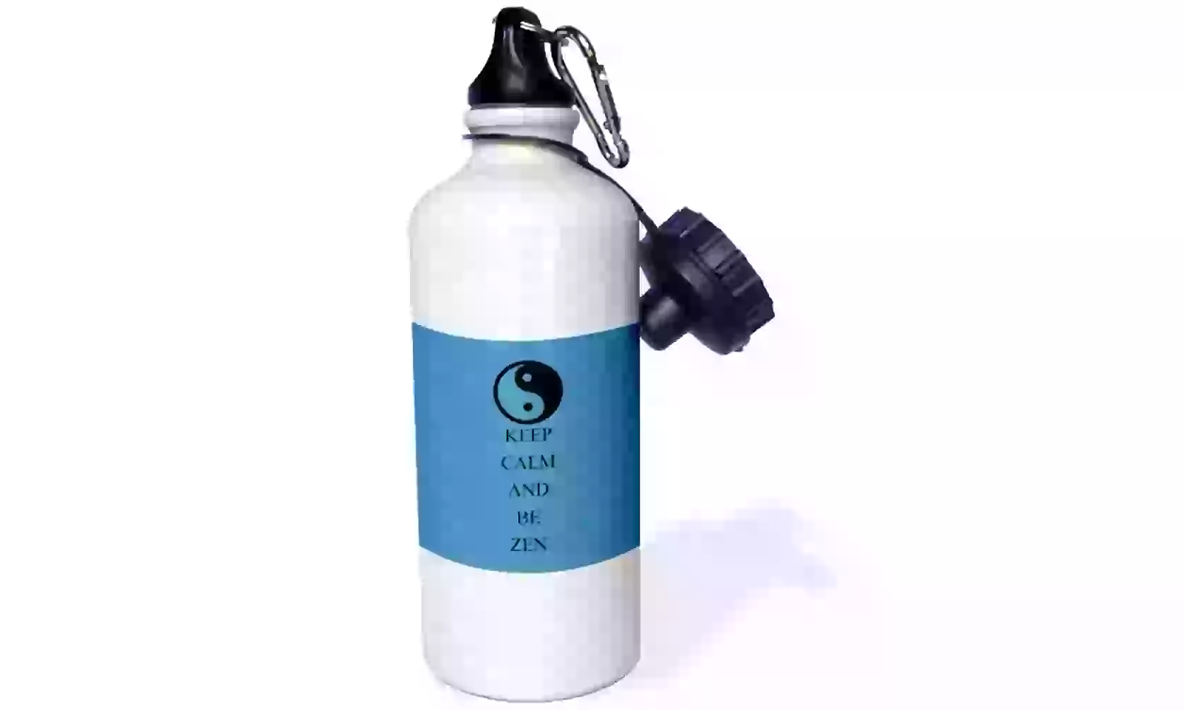  Water Bottle Keep Calm and Be Zen inspirational Yin Yang  - Second Medium