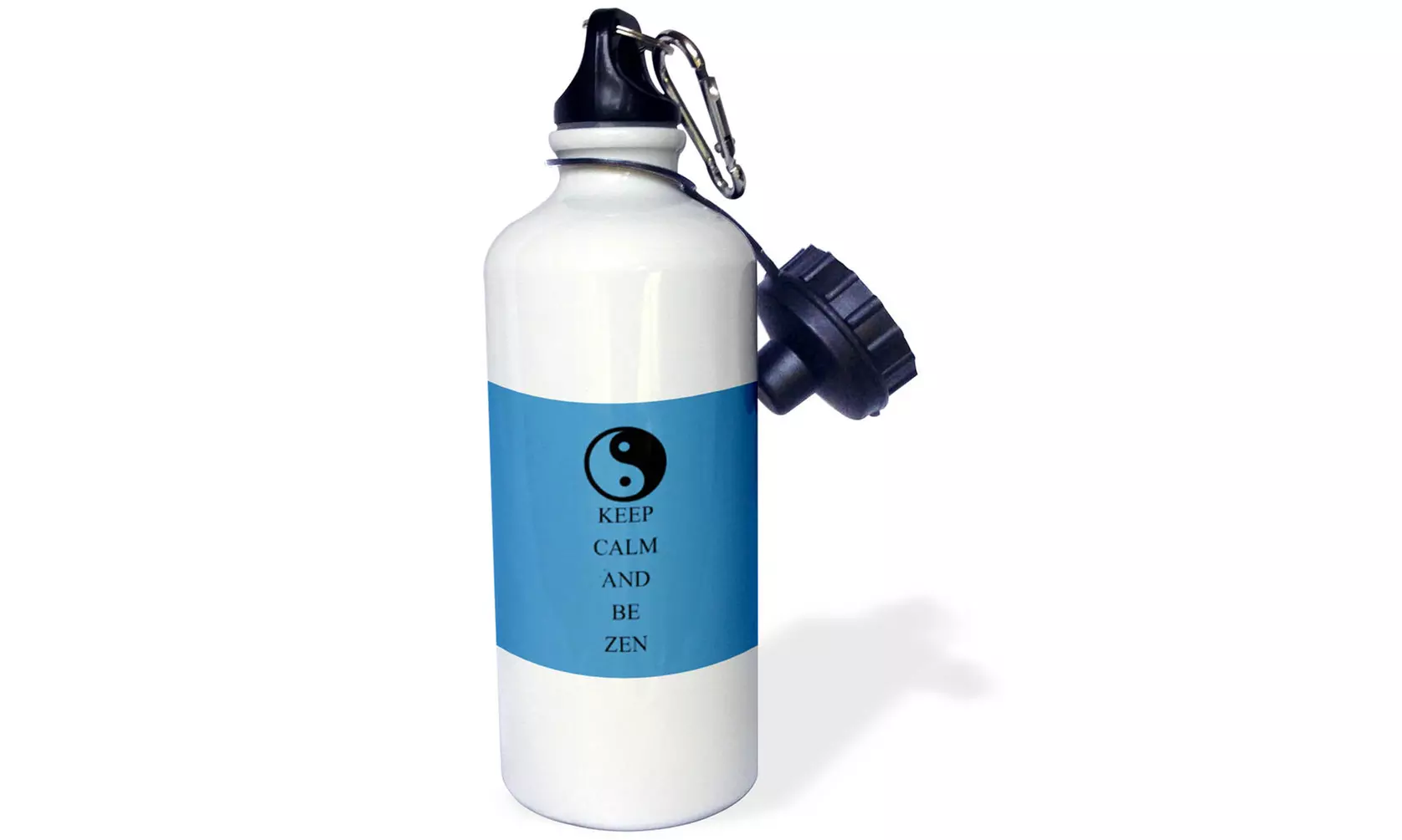 Water Bottle Keep Calm and Be Zen inspirational Yin Yang  - Primary Image