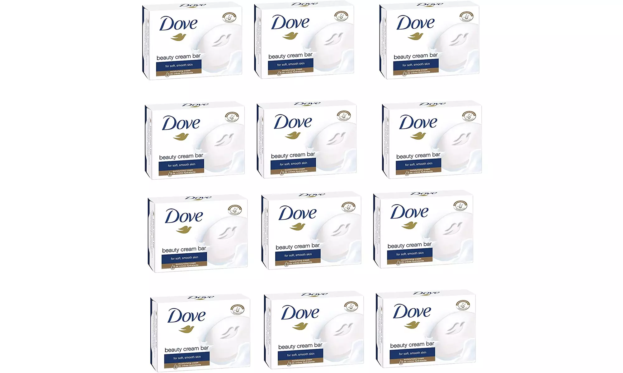 Dove Original Beauty Cream Bar White Soap 100 G / 3.5 Oz Bars (Pack of 12) - Second Medium