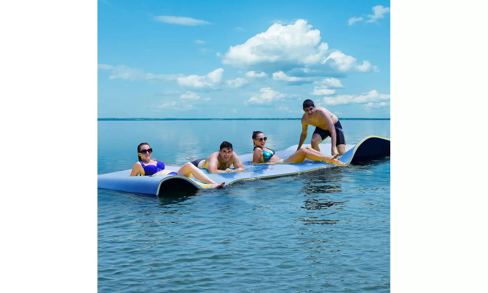 Costway 3-Layer Floating Water Pad 12' x 6' Floating Oasis Foam Mat - Primary Image