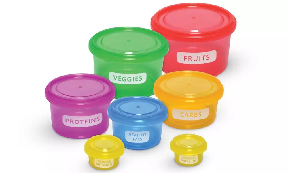 14 piece Portion Control Container Set ( 1 set or 2 sets) - Second Medium