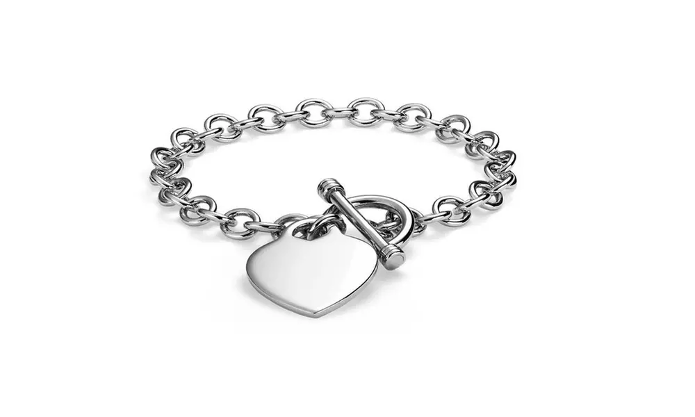Heart Charm Toggle Bracelet 