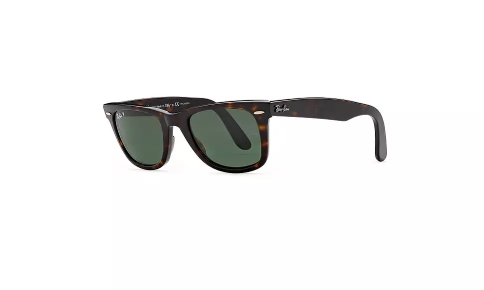 Ray-Ban RB2140 50mm Original Wayfarer Polarized Sunglasses (Tortoise/Green) - Primary Image