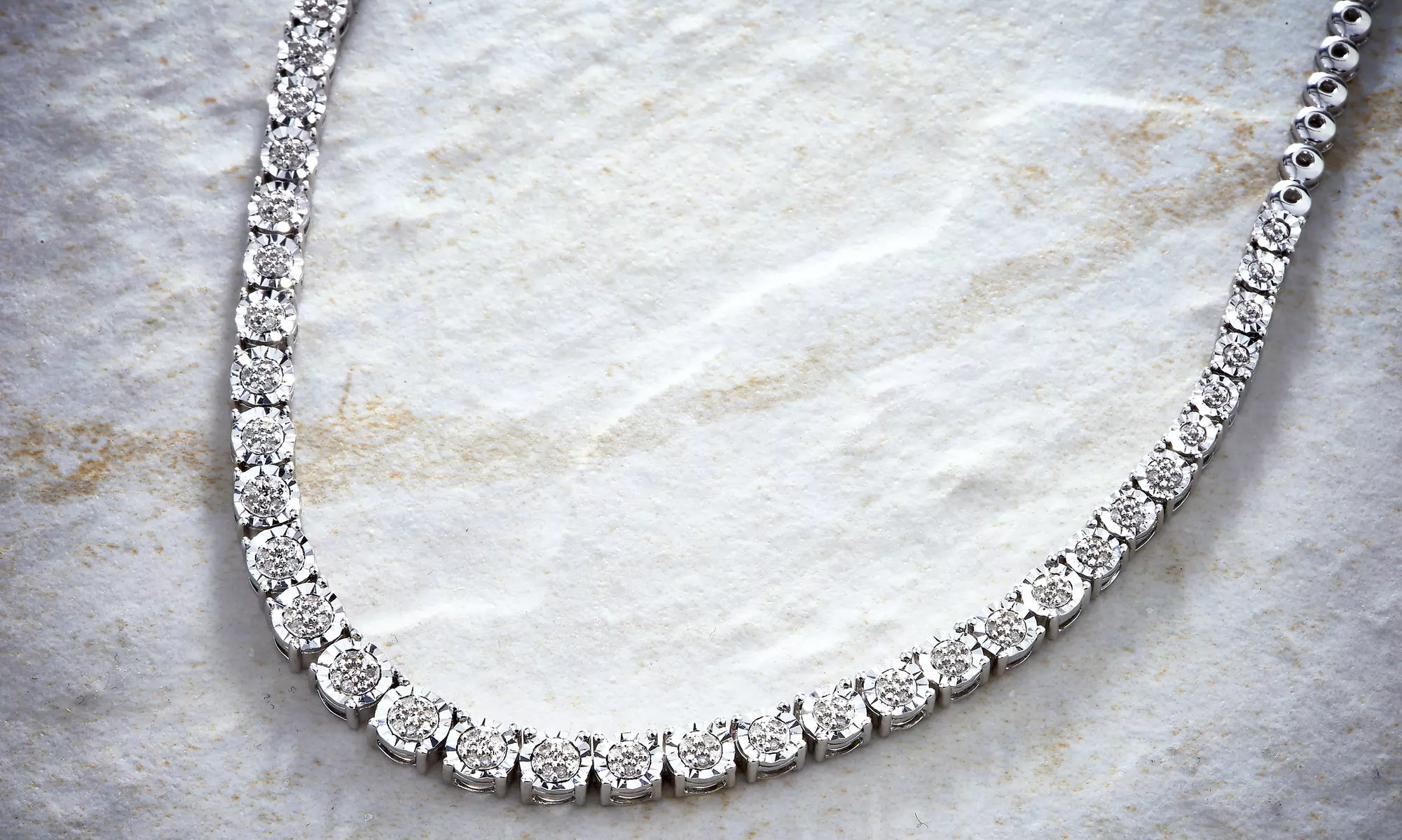 1/3 Carat Round Diamond Necklace In Sterling Silver By DiamondMuse