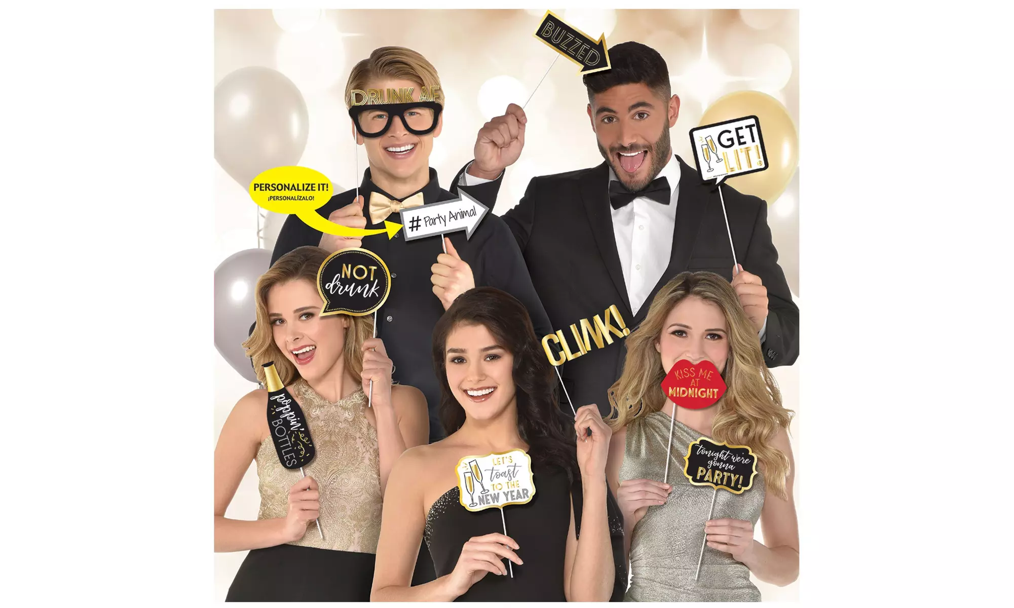 New Year's Words Photo Props - 2 pack - Primary Image