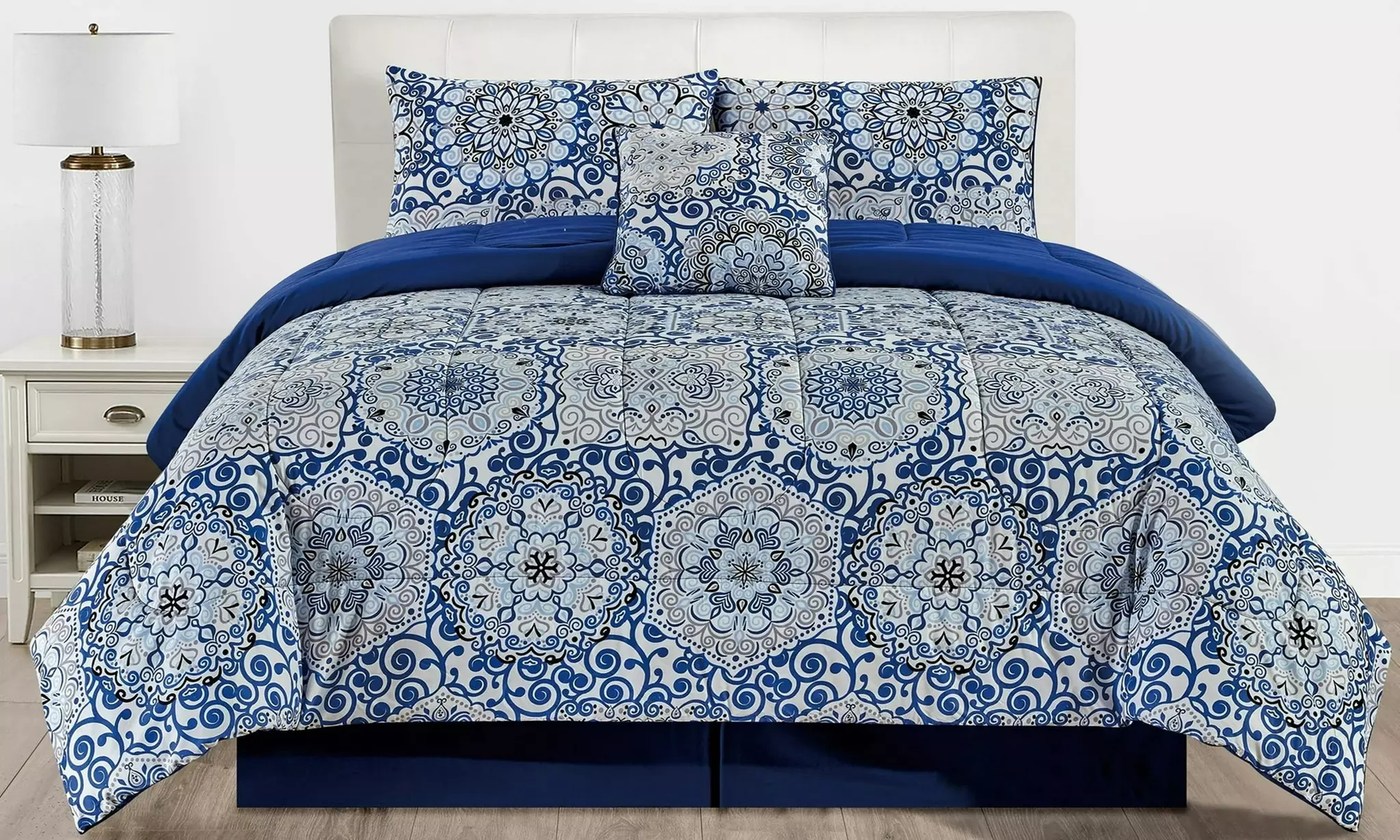 Lux Decor 5 Piece Premium Down Alternative Reversible All Season Comforter Set