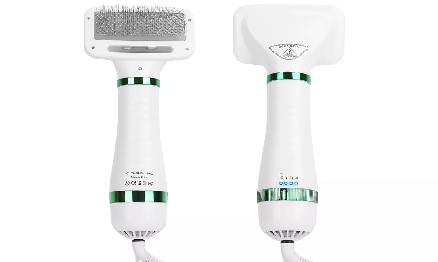 iMounTEK 2-in-1 Quiet Pet Grooming Hair Dryer and Slicker Brush for Dogs