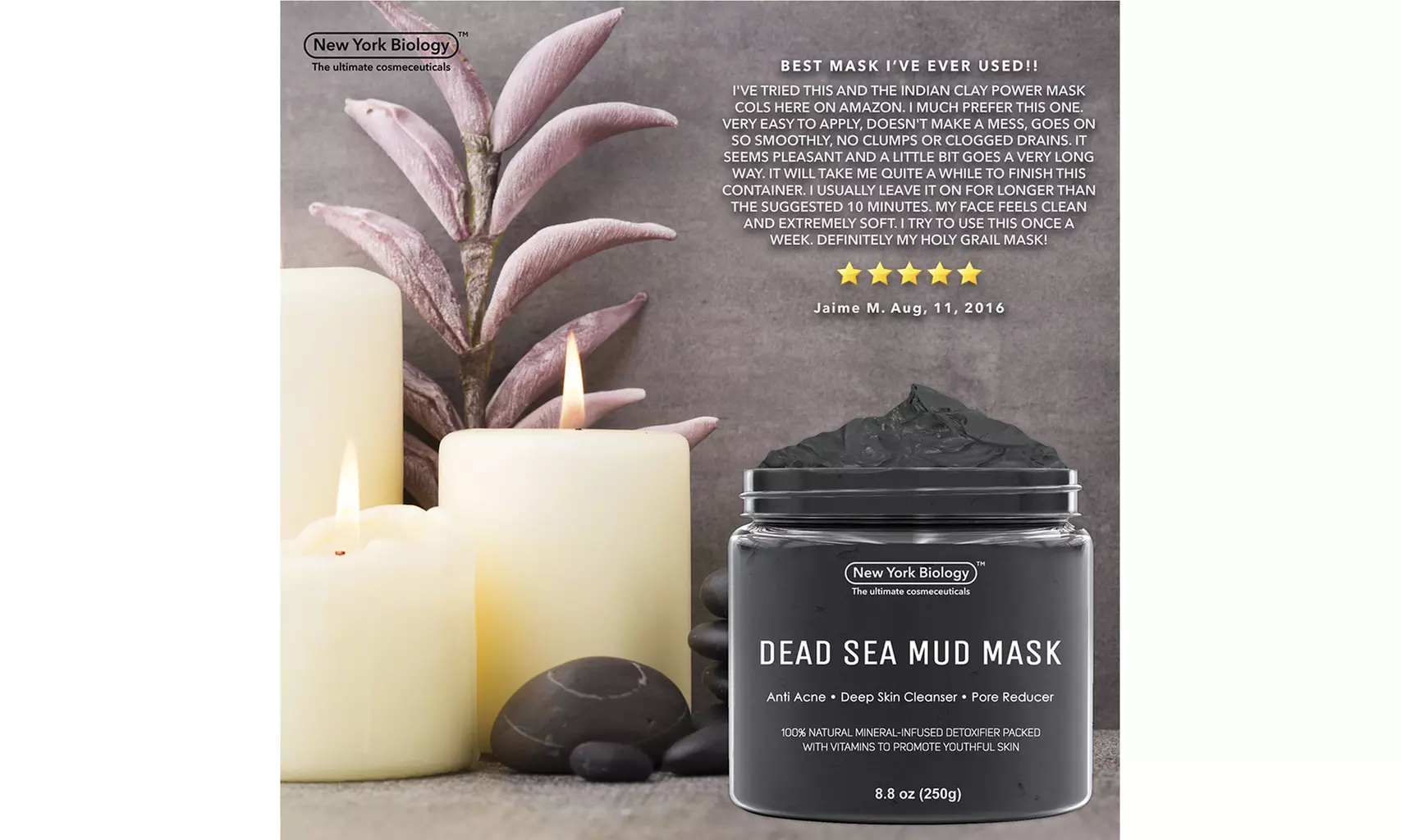 New York Biology Dead Sea Mud Mask for Face and Body - 8.8 oz  - Second Medium