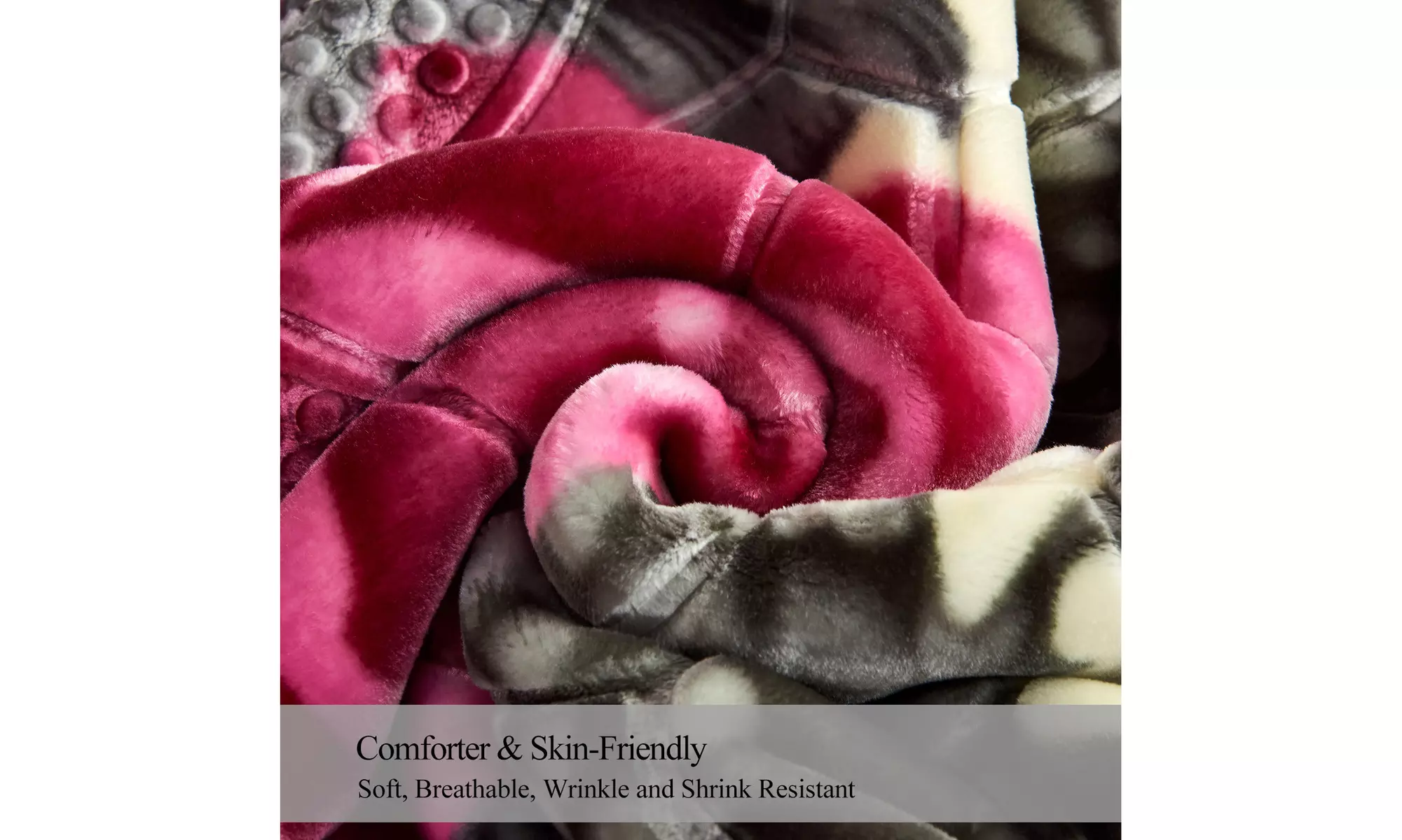 JML Heavy Fleece Blanket,2 Ply Printed Bed Blanket For King Size,85"x93",10Lb
