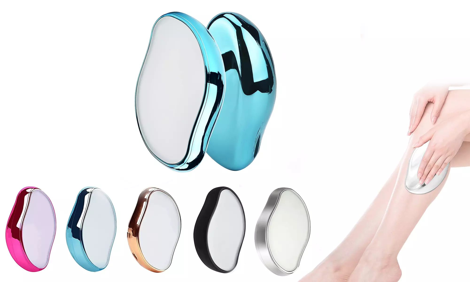 Crystal Hair Eraser Stone Magic Hair Remover Mini Reusable Hair Removal Tool - Primary Image