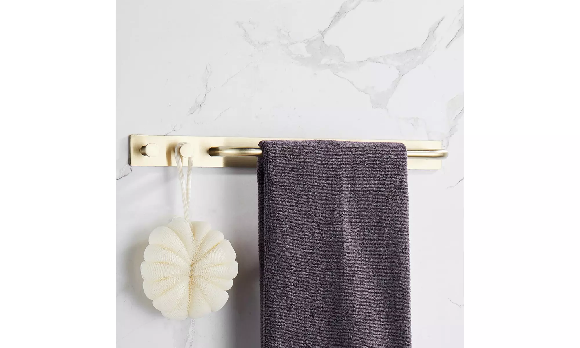 Strong Viscosity Adhesive Bright Polishing Towel Bar Holder Rack Robe 