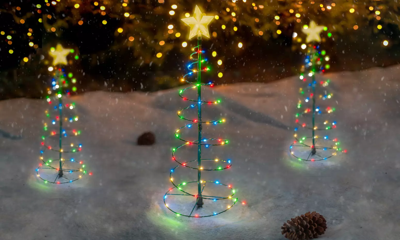 Touch Of ECO Solar LED Metal 2ft. Christmas Tree Decoration (1 or 2 Pack) - Primary Image