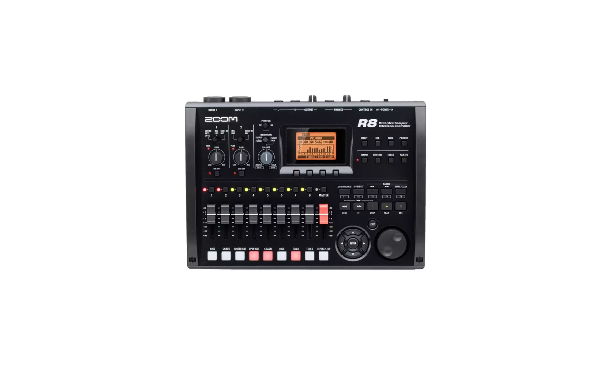 Zoom ZR8 8 Track Multi-Track Recorder Sampler USB Interface - Primary Image