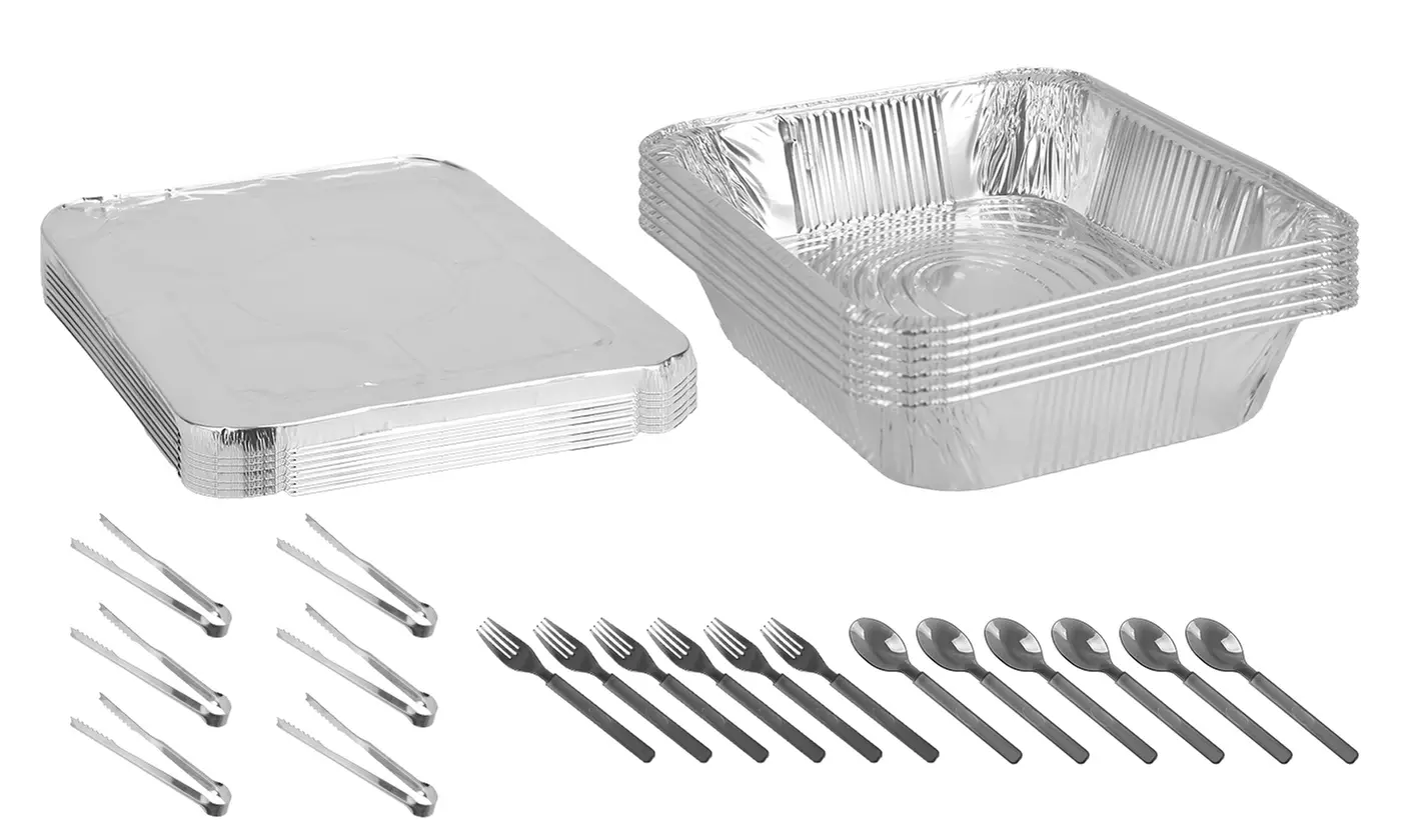 NewHome Disposable Chafing Dishes Buffet Set Food Warmer Buffet Server (36pcs)