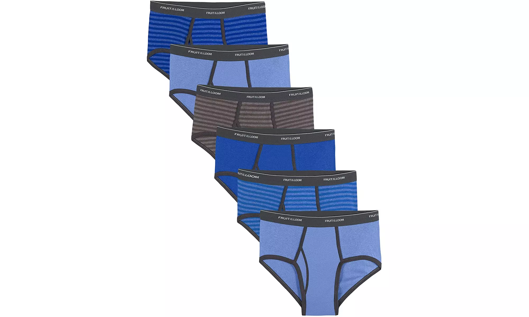 Fruit of the Loom Men's Fashion Briefs Mid-Rise 12-Pack Random Colors S-3X