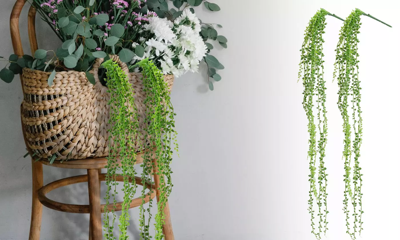 Artificial Succulents Hanging Plants String of Pearls for Wall Home Garden Decor - Primary Image