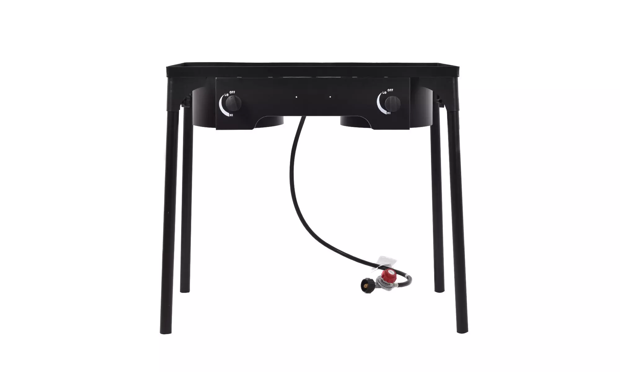 Standing Double Burner Gas Propane Cooker Outdoor Stove BBQ Grill - Second Medium