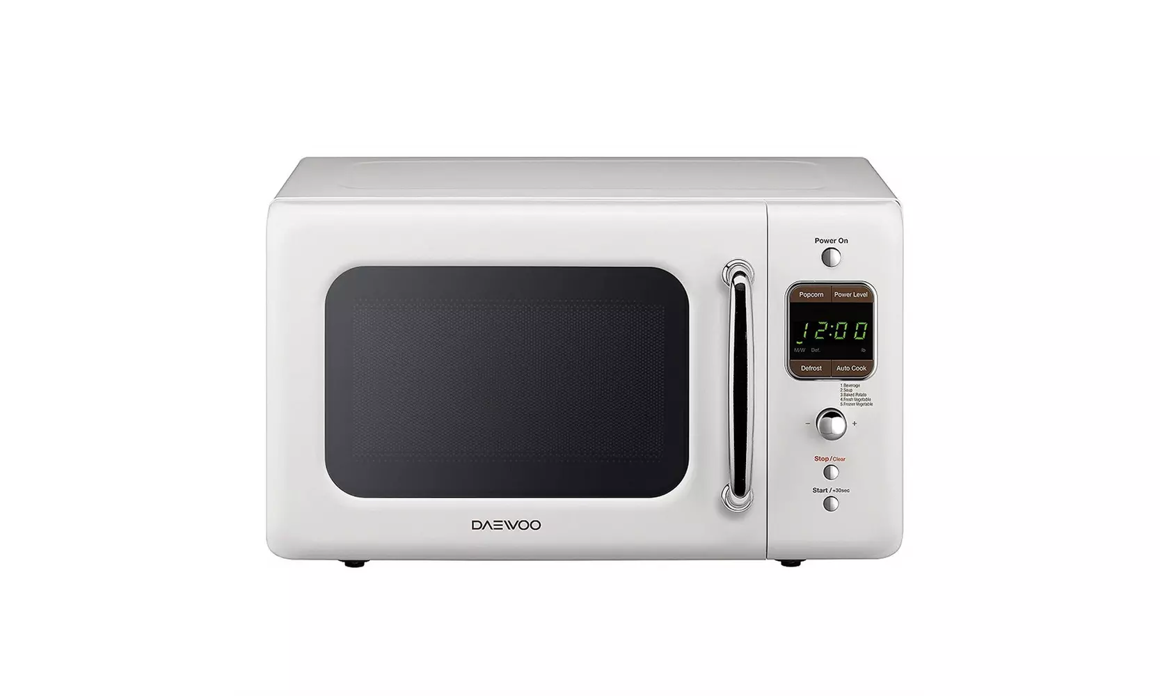 Daewoo KOR-7LREW Retro Countertop Microwave Oven 0.7 Cu. Ft., 700W Cream White  - Primary Image