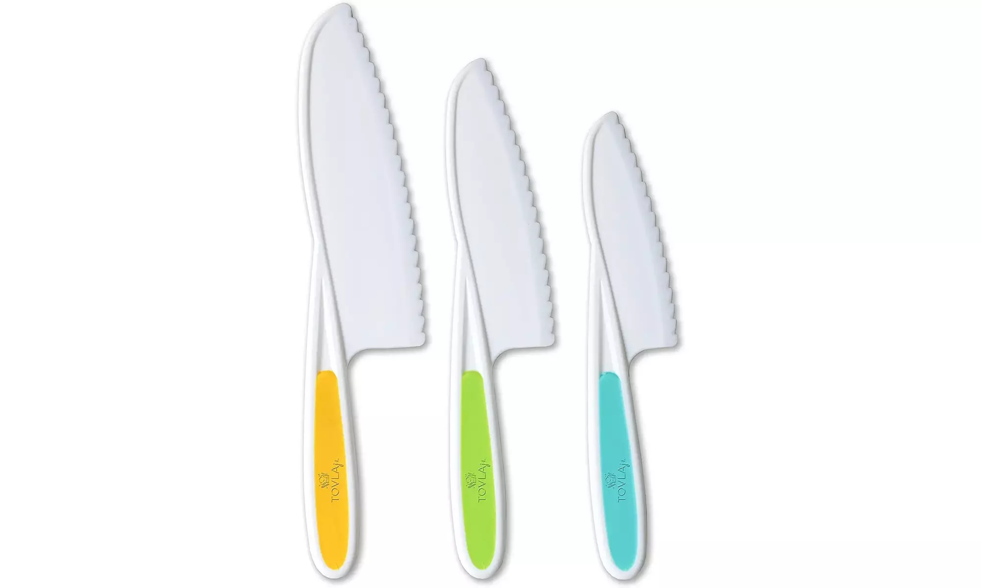Tovla Jr. 3-Piece Nylon Kitchen Baking Knife Set for Kids in 3 Sizes & Colors