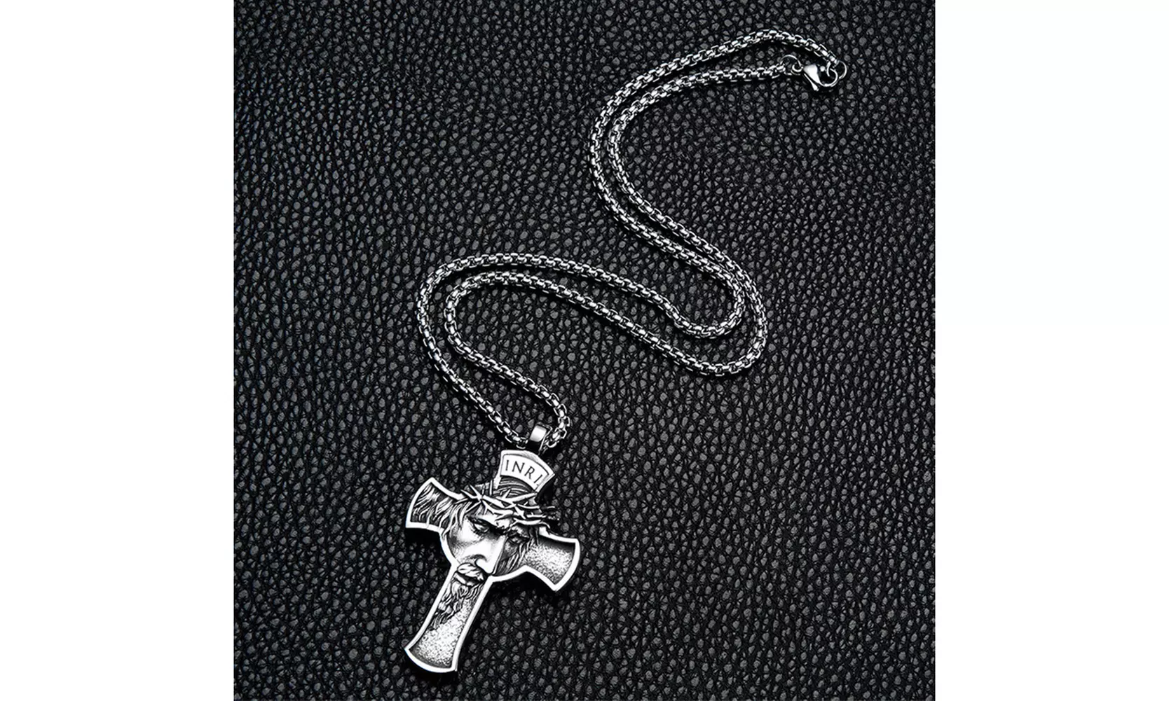 US 1-2 Pack Stainless Steel Necklace Jesus Crucifix Cross Mens Celtic Orthodox