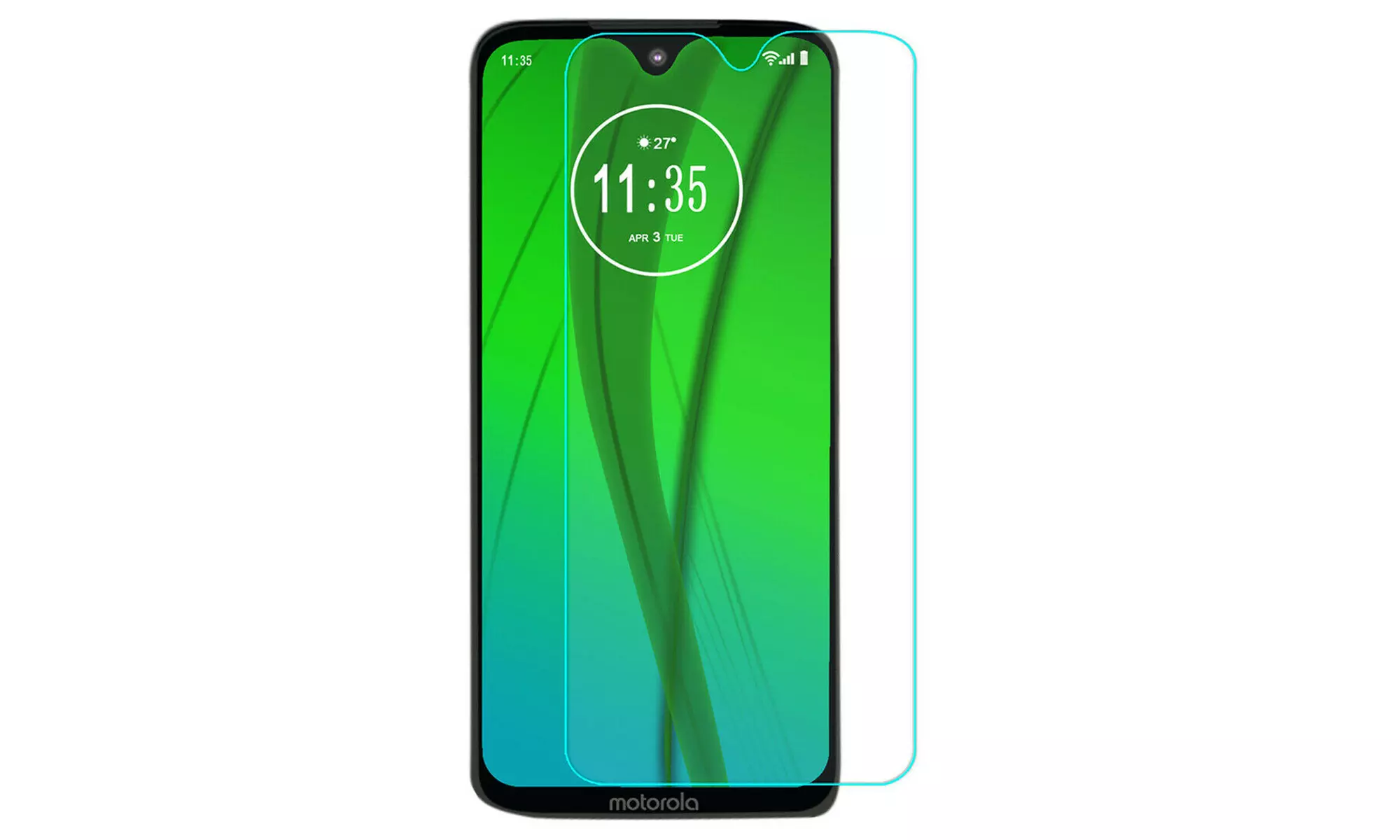Premium Tempered Glass Screen Protector For Motorola Moto G7 - Second Medium