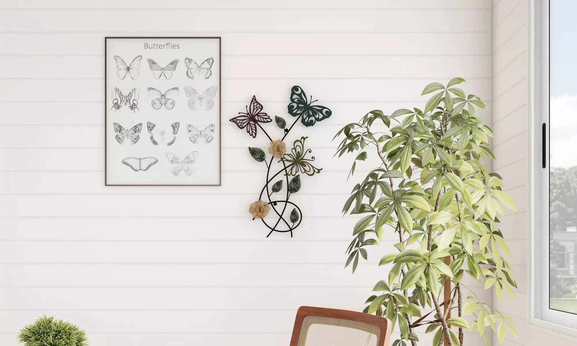 Metal Butterfly 3D Wall Art by Lavish Home - Second Medium