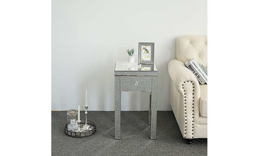 groupon mirrored bedside table