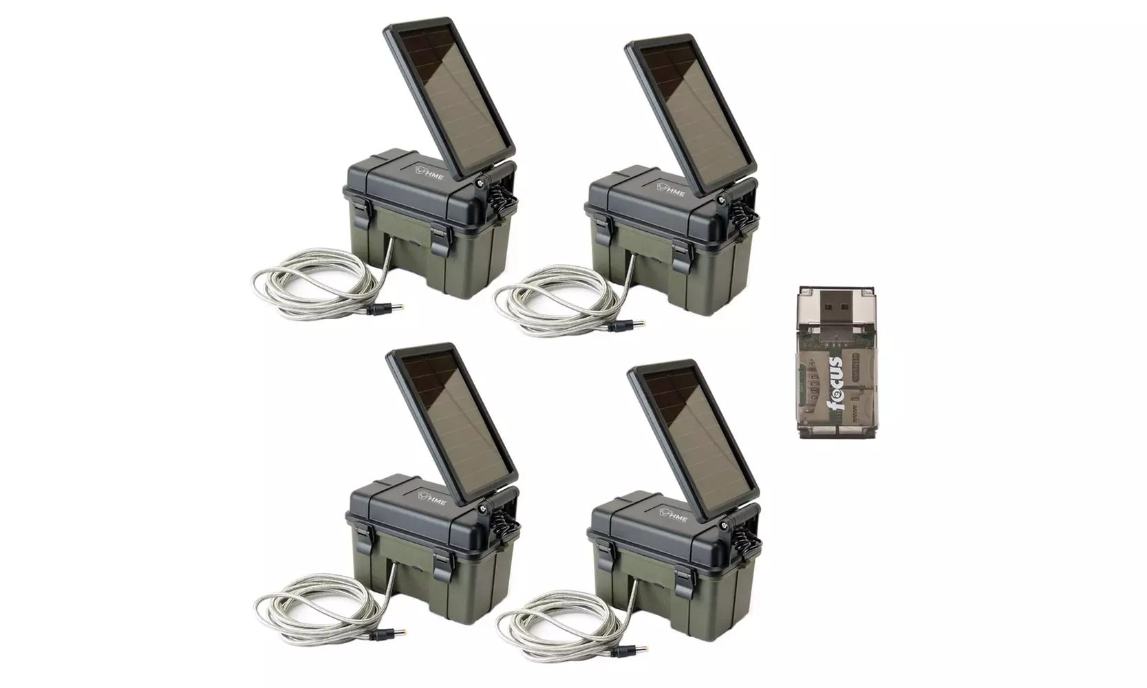 Stealth Cam HME-12VBBSLR Trail Cam Solar Auxiliary Power Pack, 4-Pack, Universal - Primary Image