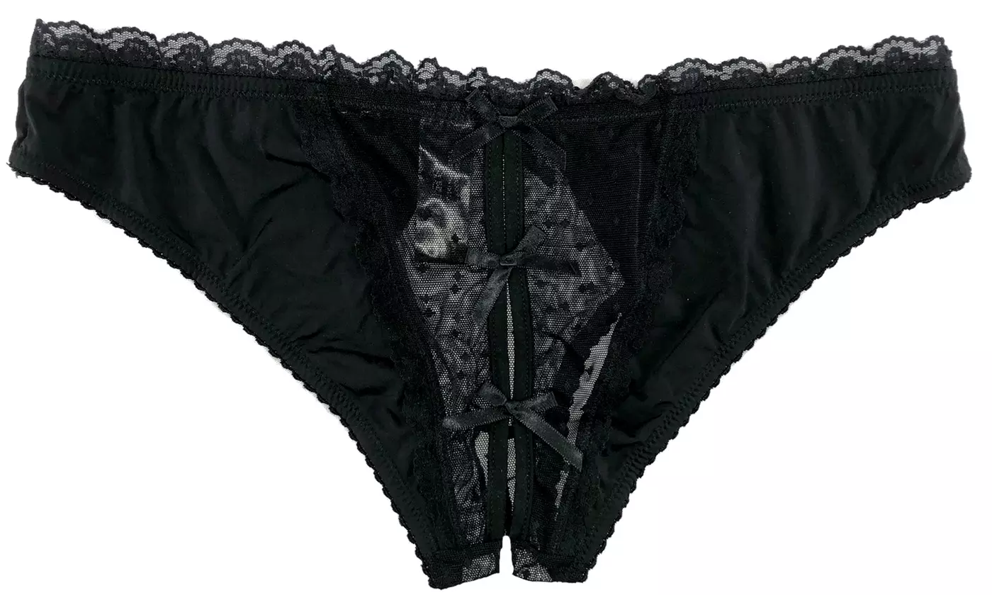 Open-Crotch Panties Sexy Lace Bikinis Crotchless Panties New Style E3-2 - Second Medium