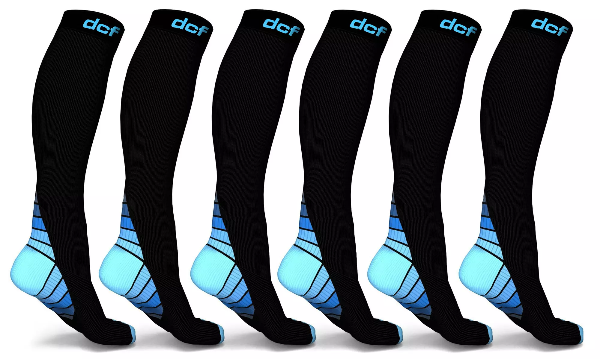 DCF Original Knee High Compression Socks (6-Pack)