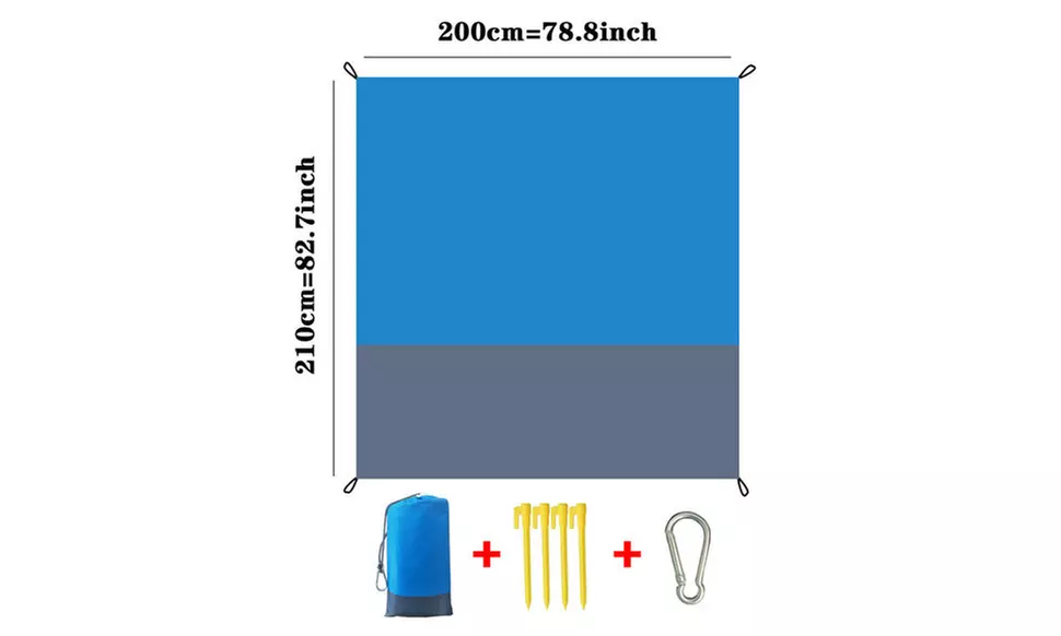 79"x83" Sandproof Outdoor Mat Blanket for Picnic Beach Camping Hiking
