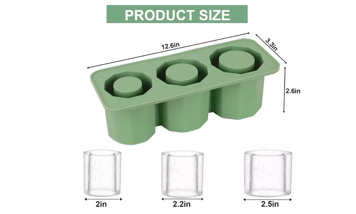 Big Silicone Hollow Ice Cube Tray With Lid for 30-40oz Stanley Tumbler Cup