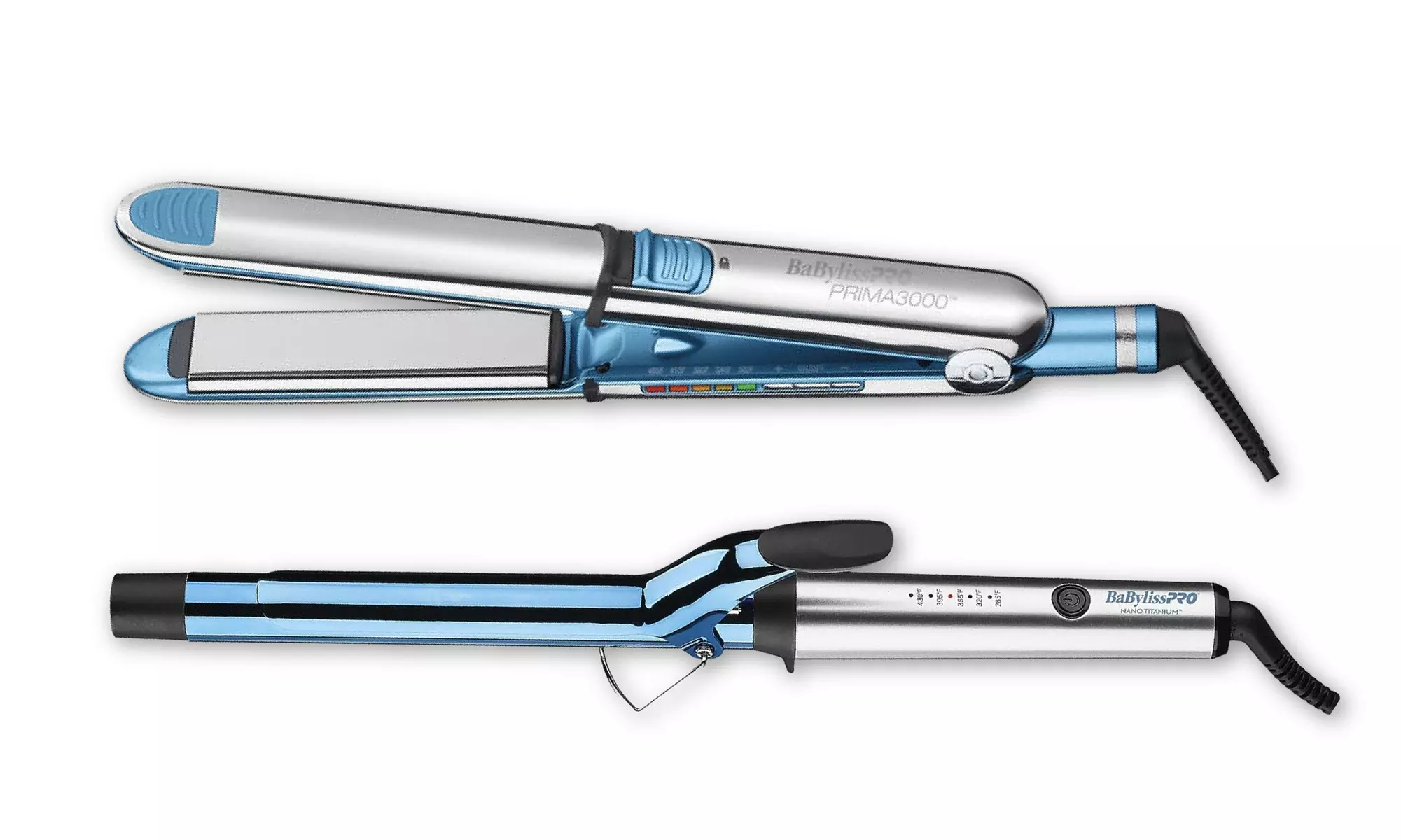 BabylissPRO 1 1/4" Prima3000 Flat Iron & 1 1/4" Extended Curling Wand Gift Set - Second Medium