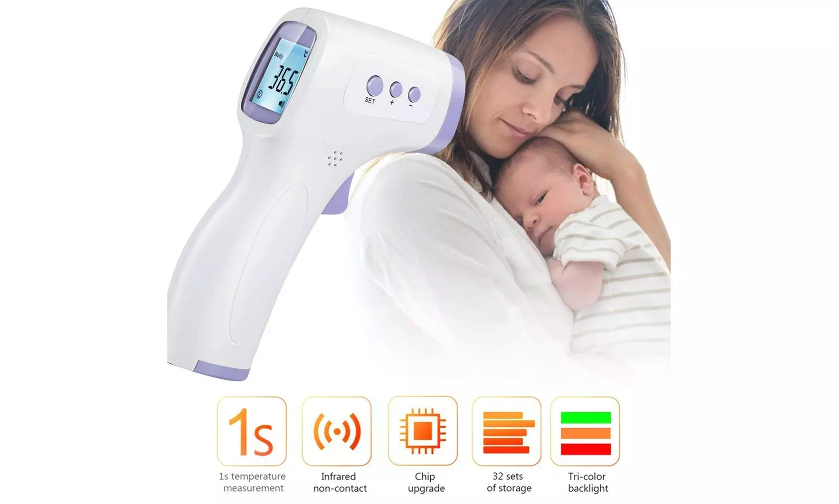 No-Touch Forehead Infrared Thermometer for Fever, for Adults and Kids - Second Medium