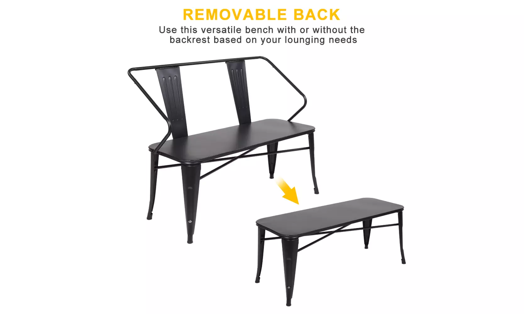 Outdoor Chair Pure Iron Industrial Wind Bench