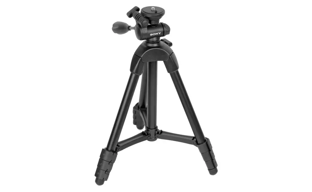 Sony VCT-R100 Lightweight Compact Tripod w/ 3 Way Pan/Tilt Head - Primary Image